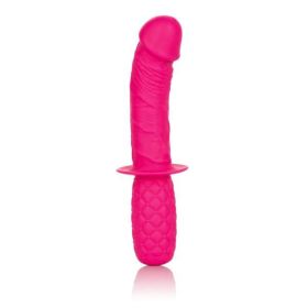 Silicone Grip Thruster Pink G-Spot Dildo(D0102H50AHA)