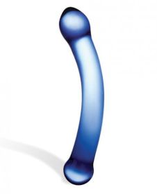 Glas 6 inches Curved G-Spot Glass Dildo Blue(D0102H50SLY)