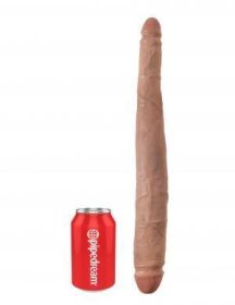 King Cock 16&quot; Tapered Double Dildo - Tan(D0102H52SXV)