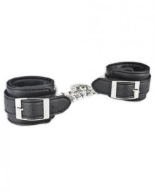 Lux Fetish Unisex Leatherette Cuffs Black(D0102H5G4B7)