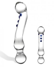 Glas 6 inches Curved G-Spot Glass Dildo(D0102H5LSRA)