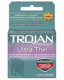 Trojan Ultra Thin Armor Spermicidal Condoms 3 Pack(D0102H5QPDW)