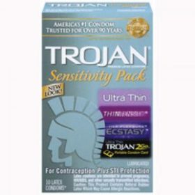 Trojan Sensitivity Latex Condoms Variety Pack 10 Count(D0102H7EP7A)
