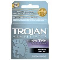 Trojan Condoms Sensitive Ultra Thin Lubricated 3 Pack(D0102H7EPX7)