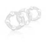 Beaded C Rings 3 Piece Clear(D0102H7H4CG)
