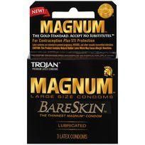 Trojan Magnum Bareskin 3 Pack Large Size Condoms(D0102H7T8YV)
