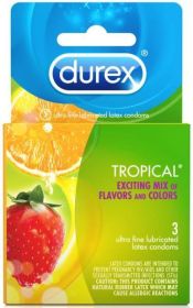Durex Tropical 3 Pack Latex Condoms(D0102H7TJNU)
