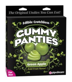 Edible Crotchless Gummy Panties Green Apple(D0102H7X7CW)